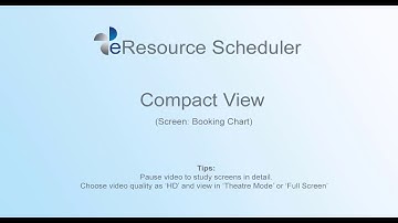 Compact View on Booking Chart - eResource Scheduler