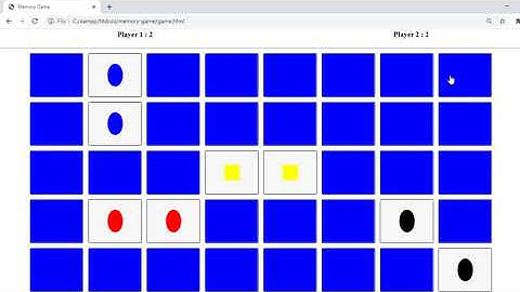 Memory Game Demo Using jQuery (JavaScript)