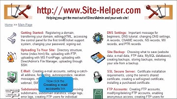 Becoming familiar and navigating around DirectAdmin