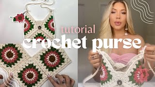 Crochet Granny Square Bag | Only 3 Squares!