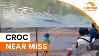 Family's terrifying close call with saltwater crocodile | Sunrise