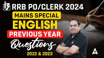IBPS RRB Mains English Previous Year Questions | IBPS RRB PO/Clerk English PYQ | By Santosh Ray