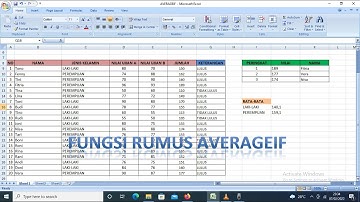 Rumus Averageif, Menghitung Rata-rata Dengan Kriteria Tertentu Pada Microsoft Excel #tutorialexcel