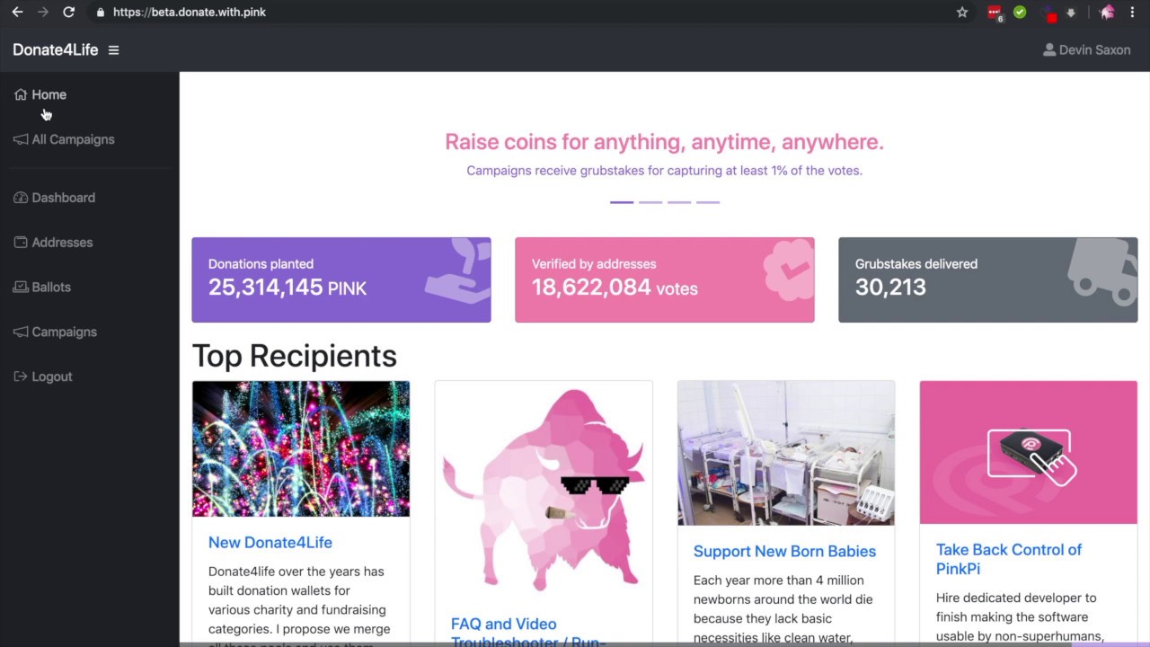 How to Verify your Pinkcoin Wallet Address for Donate4Life