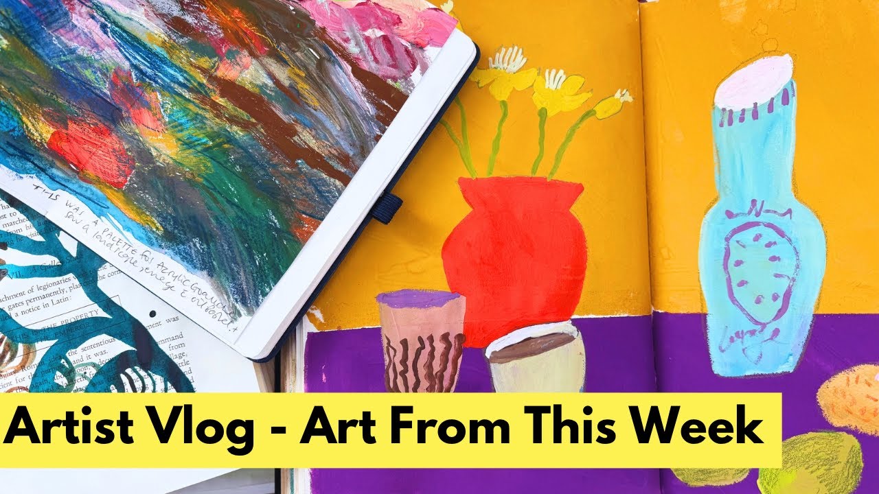 Artist Vlog - A look at art from this week and an abstract process ...