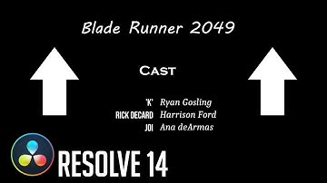 Scrolling Movie Credits | Davinci Resolve 14 / 15 Tutorial