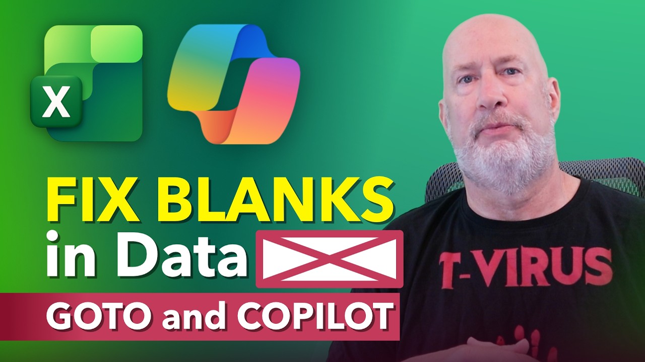 Fix Blanks in Data with Excel GO TO SPECIAL and COPILOT Function