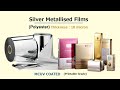 Silver metallised film  silver polyester film 10 micron  packaging lamination film  pet film