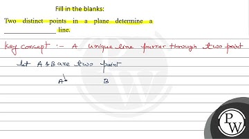 Fill in the blanks: Two distinct points in a plane determine a line.