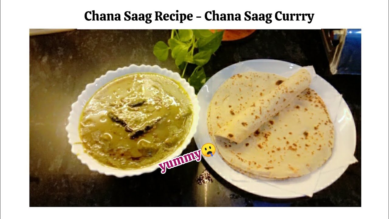 Chana Saag Recipe - Chana Saag Curry @A_GarnishBowl #recipe #saag #food