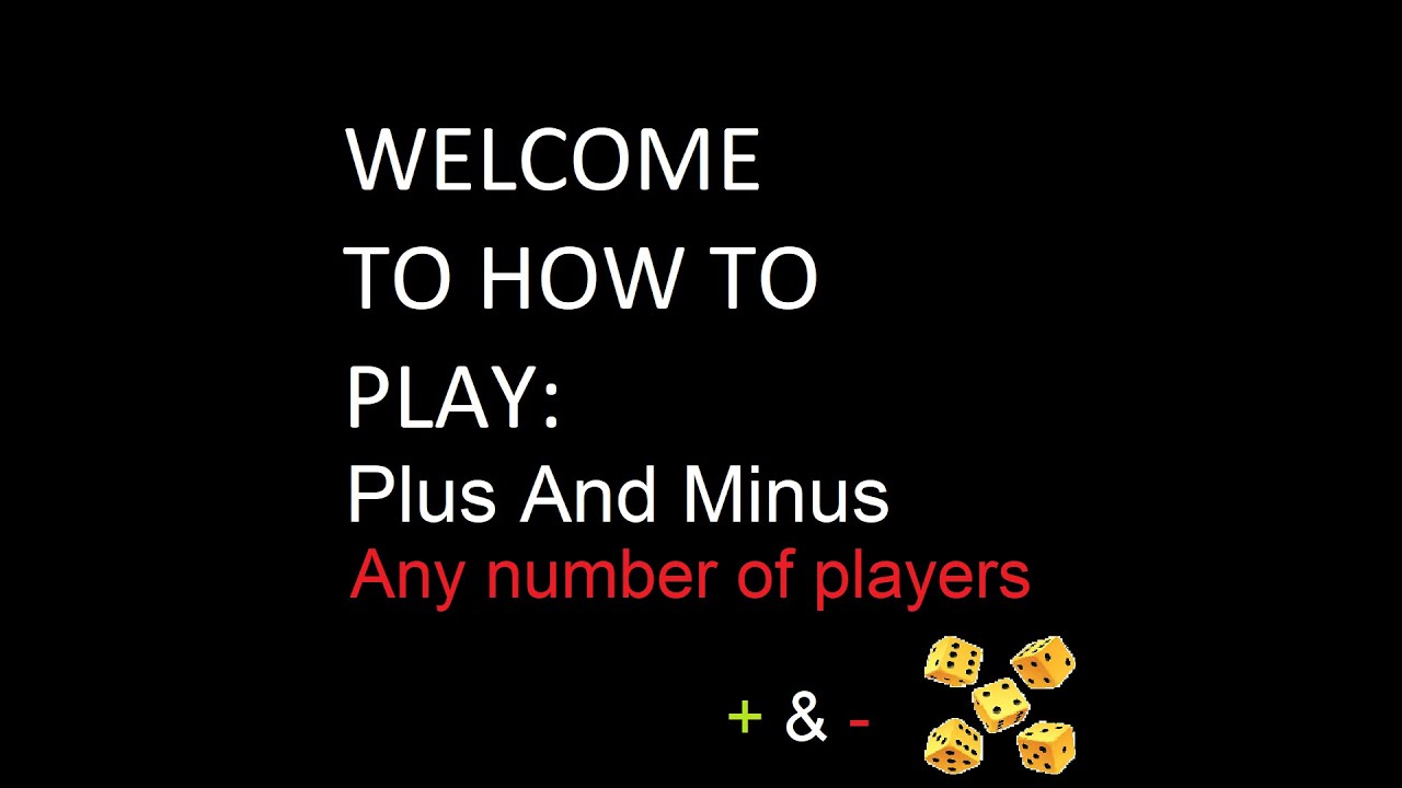 How to play plus and minus #dicegames - YouTube