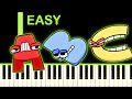 Alphabet abc song  easy piano tutorial