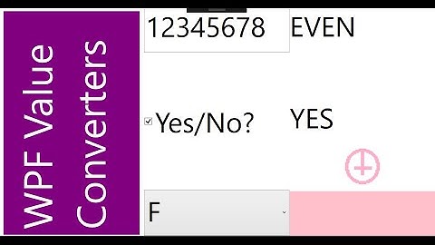 WPF Value Converters | Part 1 | Value Converters in WPF