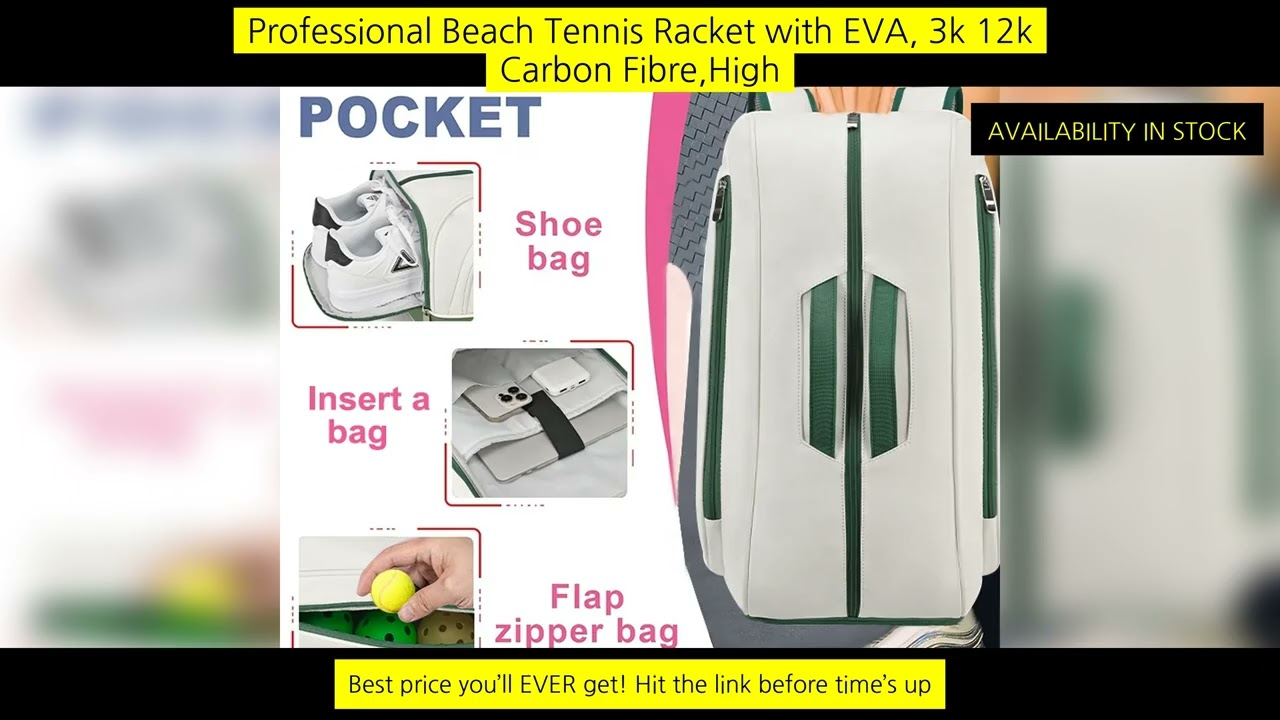 Custom Multi Functional Pu Pickleball Backpack Padel Tennis Bag Racket Sports