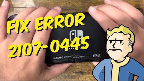 How To Fix Nintendo Switch Error 2107-0445