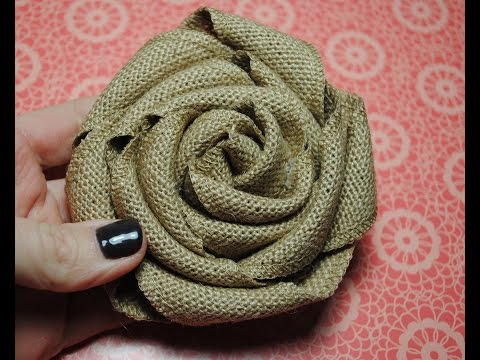 Stampin' Up Burlap Ribbon, Burlap Rolled Flower Tutorial