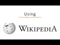 Using wikipedia to research