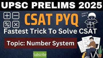 CSAT PYQ One Question Series |  Topic: Number System #csatpreparation #csatpyq #csat #ias#upscpyq