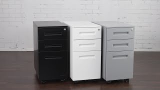 3-Drawer Narrow Square File Cabinet by UPLIFT Desk