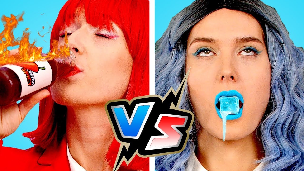 Teacher on Fire vs Icy Teacher! Best HOT vs COLD Challenge & Funny Situations by Hungry Panda