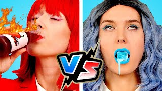 Teacher on Fire vs Icy Teacher! Best HOT vs COLD Challenge & Funny Situations by Hungry Panda