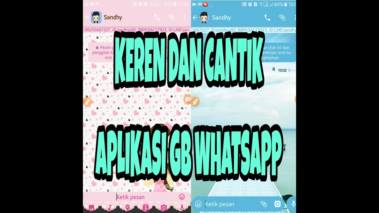 Keren Dan Cantik Dengan Aplikasi GB WHATSAPP 100 Work 1 YouTube