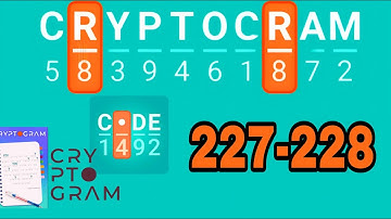 CRYPTOGRAM Word Logic Puzzles level 227 228