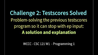 Challenge 2 Testscores: Solution