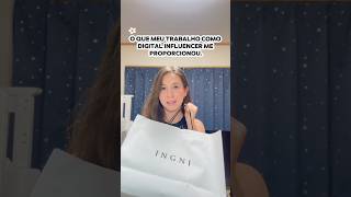 Minha primeira compra com o dinheiro que eu ganhei como digital influencer.