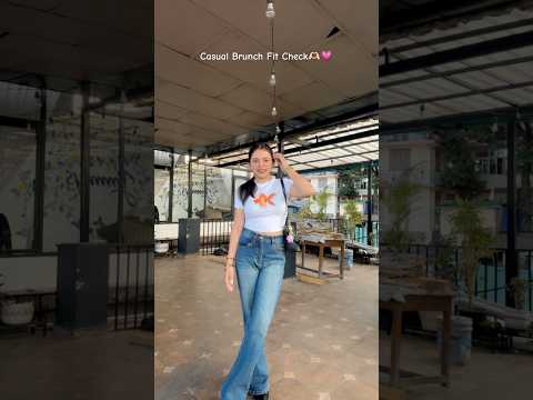 Casual Brunch Fit check💗#savana #offduty #babytees #fitcheck  #ootd #summer #bootcutjeans