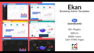 Ekan Bootstrap Dashboard UI Kit Template with LTR Dark Theme