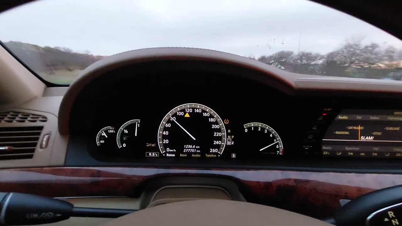 w221 S500 0-100 KmH Straight Pipe 388 PS 5.5 V8