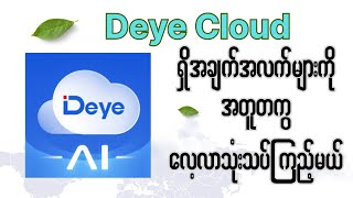 အပိုင်း (၁) Deye Cloud Mobile Apps ကို  လေ့လာကြမယ်။ screenshot 3