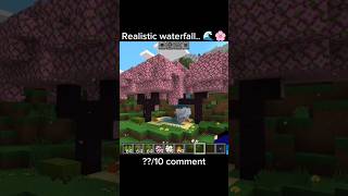 How to make a beautiful realistic waterfall in Minecraft (tutorial) 🌊🌸 #shorts #minecraft #tutorial