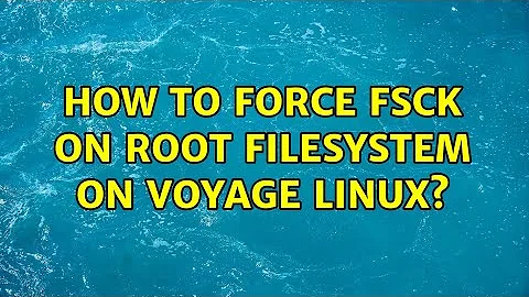 How to force fsck on root filesystem on Voyage Linux? (2 Solutions!!)