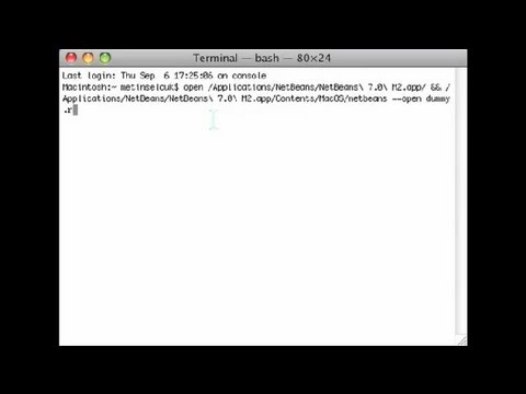How to Open NetBeans From a Terminal : Using a Mac