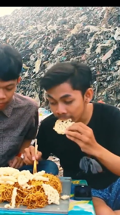 mukbang di pembuangan sampah #mukbang