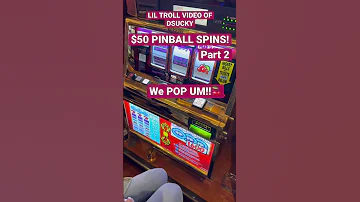 $50 PINBALL SPINS… #dlucky TROLL video! **Reality a slots** part 2. #gamble #lasvegas #money #slot