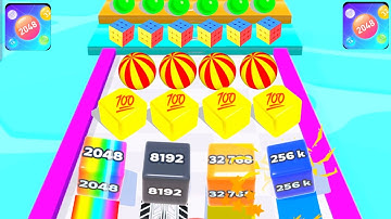 Color Balls 3D 2048 | Noob vs Pro vs Hacker vs Down in color balls 3d 2048 ( 4096 Balls )