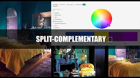 The split-complementary color scheme in interior design