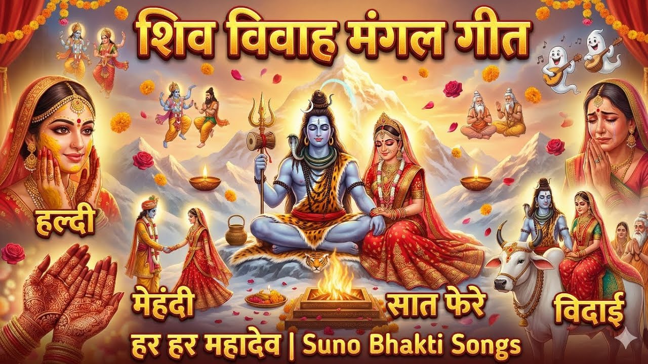 शिव विवाह भजन 2026 | गौरा भोले की शादी | हल्दी मेहंदी सात फेरे विदाई | Mahashivratri Special 2026