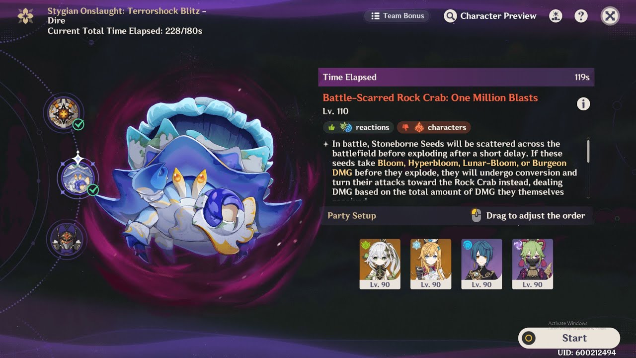 6.0 Stygian Onslaught Dire 6 Crab Clear | C2 Nahida | NO LAUMA NO FURINA | Genshin Impact