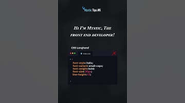 Mystic Tips #6: #css font property shorthand 📌🧙🏻‍♂️