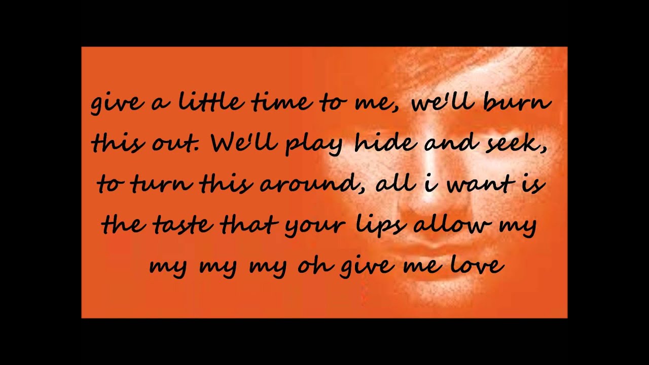 Give me love karaoke/instrumental with lyrics - YouTube