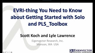 EVRI-thing You Need to Know to Get Started with PLS_Toolbox and Solo