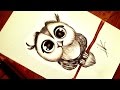 Drawing a Kawaii Baby Owl