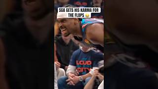 SGA gets His Karma For Flopping #nba #shaigilgeousalexander #nbaplayoffs #okc
