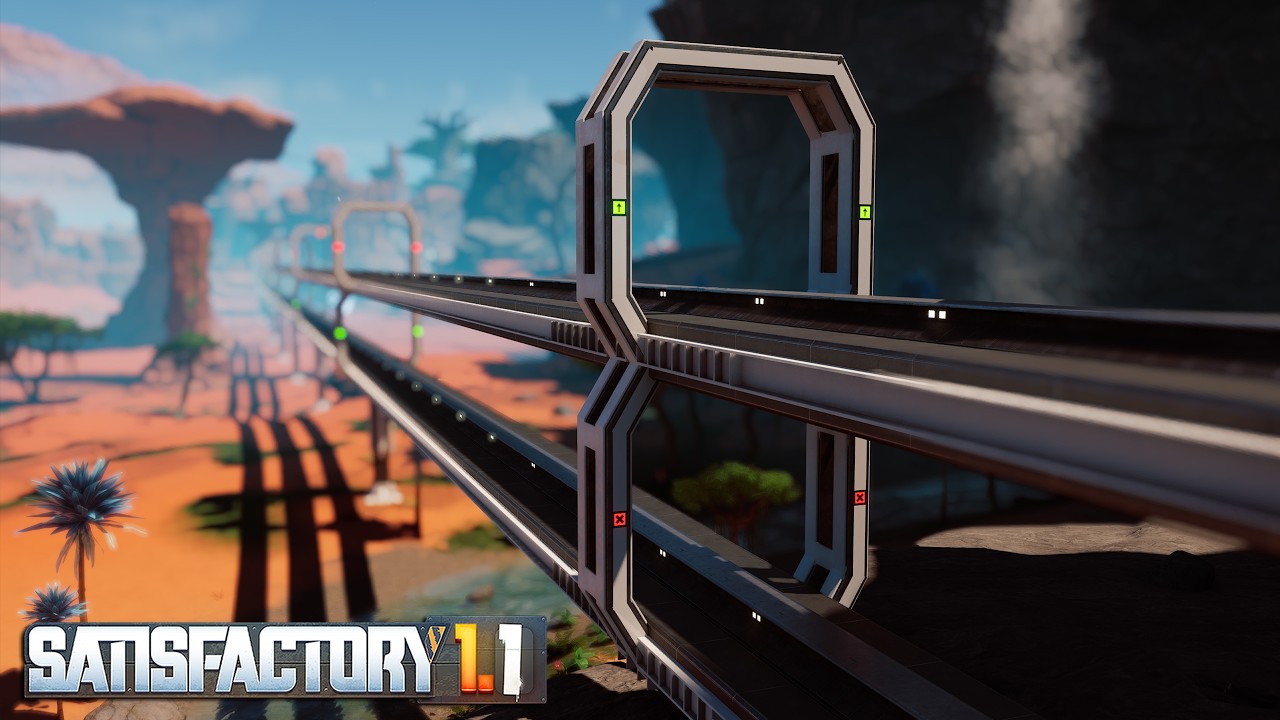 Sleek & Futuristic Rail Showcase | Satisfactory 1.1