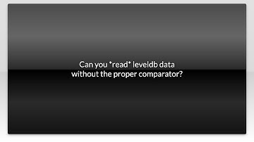 Can you *read* leveldb data without the proper comparator?
