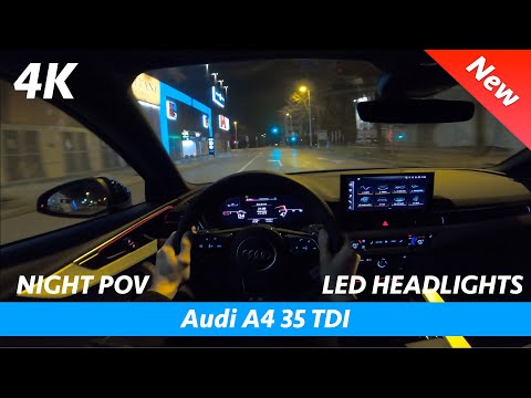 Audi A4 S Line FL 2020 - nakts POV piedziņa un apskats 4K | LED Matrix lukturu pārbaude